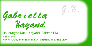 gabriella wayand business card